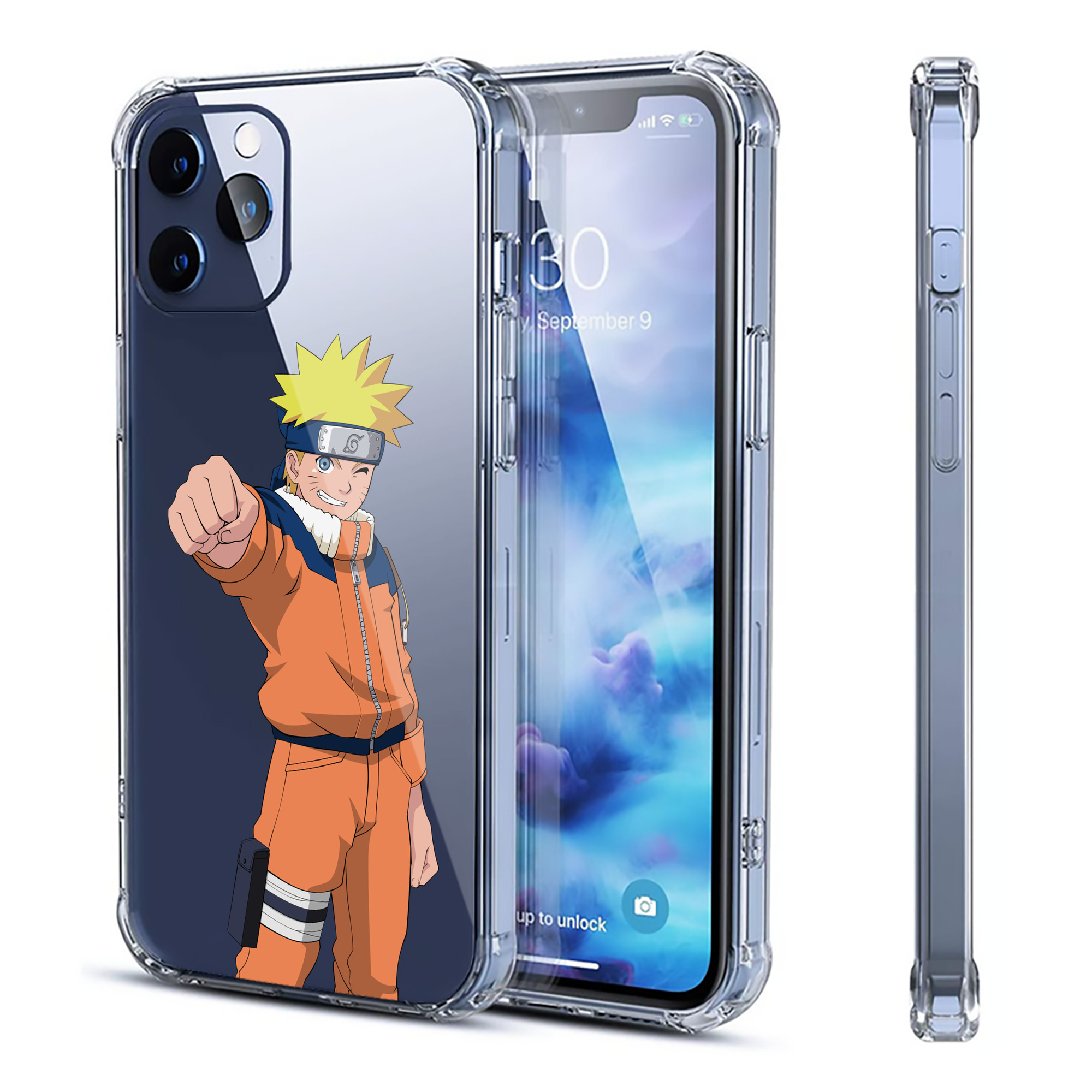 （画像用） NARUTO -ナルト- うずまき ナルト Uzumaki Naruto 【iPhone 12シリーズ対応】透明スマホケース（クリアソフトケース）